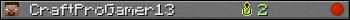 CraftProGamer13 userbar 350x20