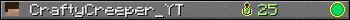CraftyCreeper_YT userbar 350x20