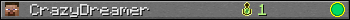 CrazyDreamer userbar 350x20