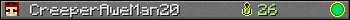 CreeperAweMan20 userbar 350x20