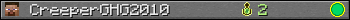 CreeperGHG2010 userbar 350x20