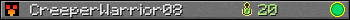 CreeperWarrior08 userbar 350x20