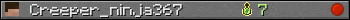 Creeper_ninja367 userbar 350x20