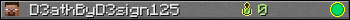 D3athByD3sign125 userbar 350x20