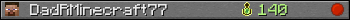 DadRMinecraft77 userbar 350x20