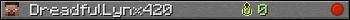 DreadfulLynx420 userbar 350x20