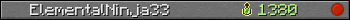 ElementalNinja33 userbar 350x20