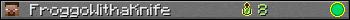 FroggoWithaKnife userbar 350x20