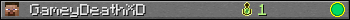 GameyDeathXD userbar 350x20