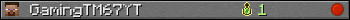 GamingTM67YT userbar 350x20