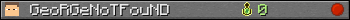 GeoRGeNoTFouND userbar 350x20