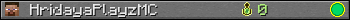 HridayaPlayzMC userbar 350x20