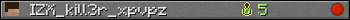 IZX_kill3r_xpvpz userbar 350x20