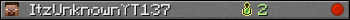 ItzUnknownYT137 userbar 350x20