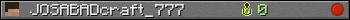 JOSABADcraft_777 userbar 350x20