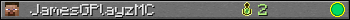 JamesGPlayzMC userbar 350x20