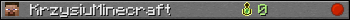 KrzysiuMinecraft userbar 350x20