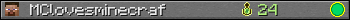 MClovesminecraf userbar 350x20