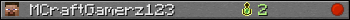 MCraftGamerz123 userbar 350x20