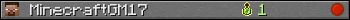 MinecraftGM17 userbar 350x20