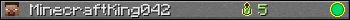 MinecraftKing042 userbar 350x20