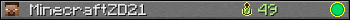 MinecraftZD21 userbar 350x20