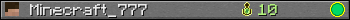 Minecraft_777 userbar 350x20