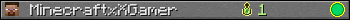 MinecraftxXGamer userbar 350x20