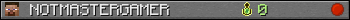 NOTMASTERGAMER userbar 350x20