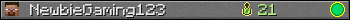 NewbieGaming123 userbar 350x20