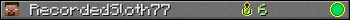 RecordedSloth77 userbar 350x20