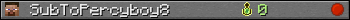 SubToPercyboy8 userbar 350x20