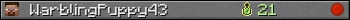 WarblingPuppy43 userbar 350x20