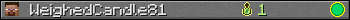 WeighedCandle81 userbar 350x20