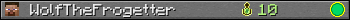 WolfTheFrogetter userbar 350x20