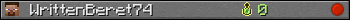 WrittenBeret74 userbar 350x20