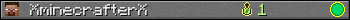 XminecrafterX userbar 350x20