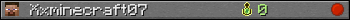 Xxminecraft07 userbar 350x20