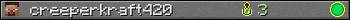 creeperkraft420 userbar 350x20