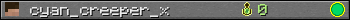 cyan_creeper_x userbar 350x20