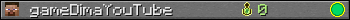 gameDimaYouTube userbar 350x20