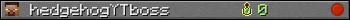 hedgehogYTboss userbar 350x20