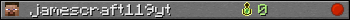 jamescraft119yt userbar 350x20