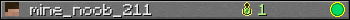 mine_noob_211 userbar 350x20