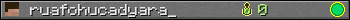 ruafohucadyara_ userbar 350x20