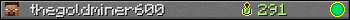 thegoldminer600 userbar 350x20