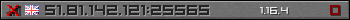 Userbar grau 350x20 für den Server 51.81.142.121:25565