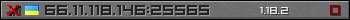 Userbar gray 350x20 for 66.11.118.146:25565