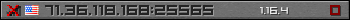 Userbar grau 350x20 für den Server 71.36.118.168:25565