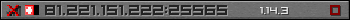 Userbar grau 350x20 für den Server 81.221.151.222:25565